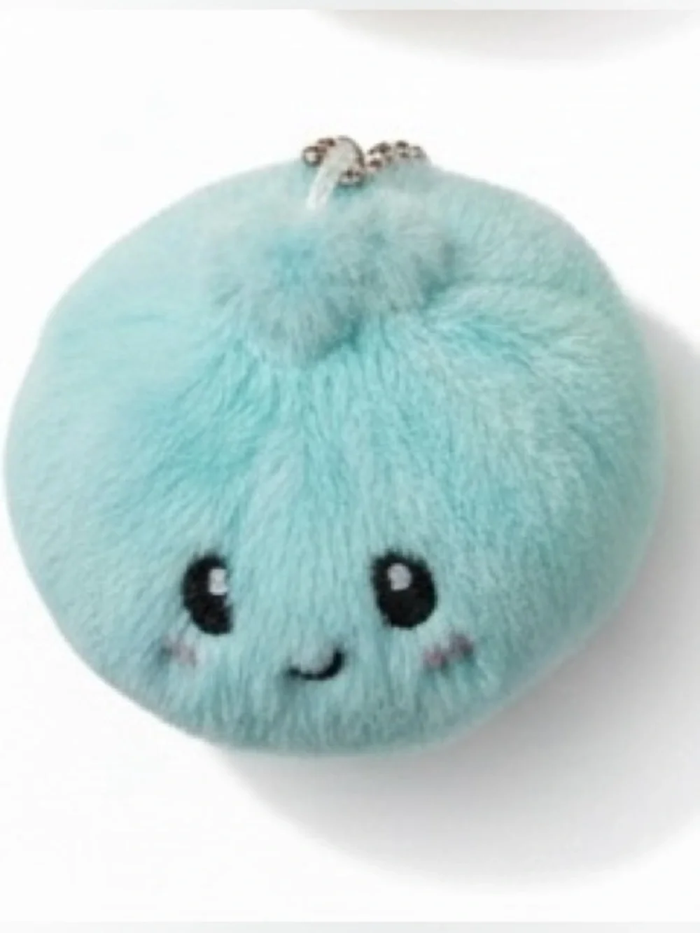 NWT Girls Plush Light Blue Dumpling‎ Bag Charm Keychain Embroidered Face Viral